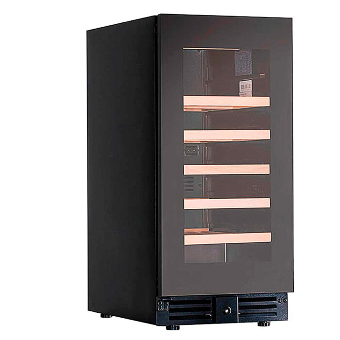 Armario Expositor Refrigerado para Vinos 1 Puerta de Cristal 88 Litros 28 Botellas 5 Estantes 380x573x820h mm KCW 37 G1 Horekus - Imagen 1