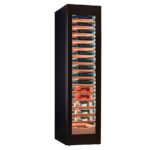 Armario Expositor Refrigerado para Vinos 1 Puerta de Cristal 318 Litros 112 Botellas 15 Estantes 595x550x1790h mm KDW 170 1TB Horekus