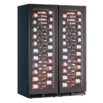 Armario Expositor Refrigerado para Vinos 2 Puertas de Cristal 868 Litros 256 Botellas 22 Estantes 1210x690x1800h mm KW355 Horekus