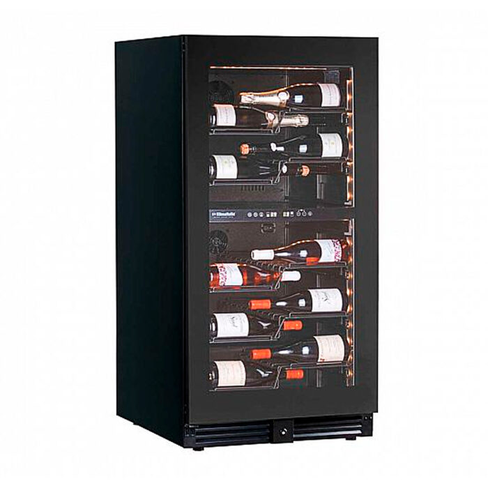 Armario Expositor Refrigerado para Vinos Doble Temperatura 1 Puerta de Cristal 270 Litros 56 Botellas 5 Estantes 595x690x1200h mm KW120 G2 Horekus - Imagen 1