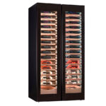 Armario Expositor Refrigerado para Vinos Doble Temperatura 2 Puertas de Cristal 770 Litros 210 Botellas 14 Estantes 920x690x1800h mm KSW 224 4TB Horekus