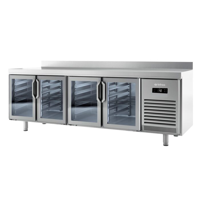 Mesa Refrigerada Con Puertas De Cristal Bmpp 2500 Cr Infrico