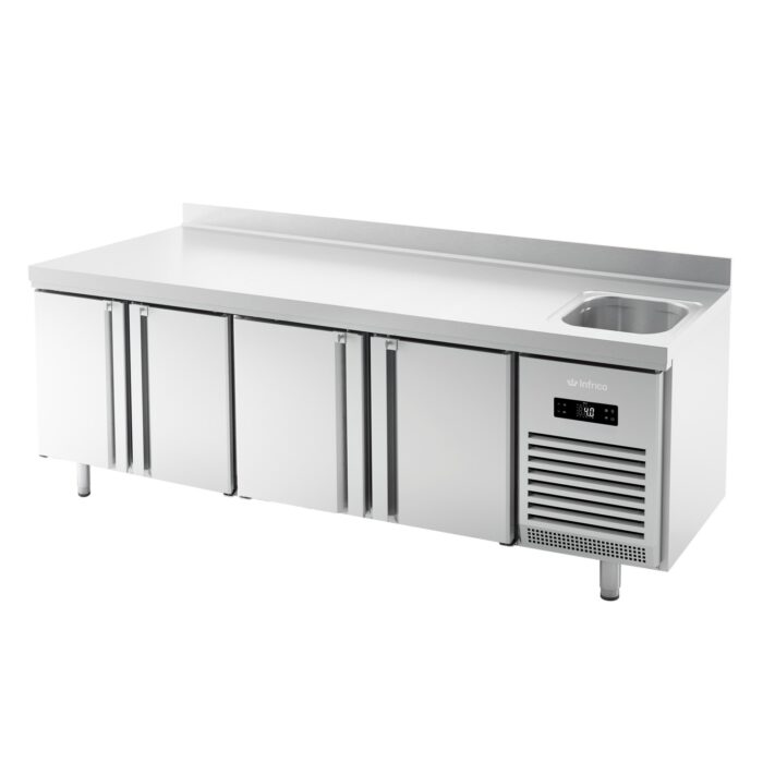 Mesa Refrigerada Con Fregadero Bmppf 2500 Ii Infrico