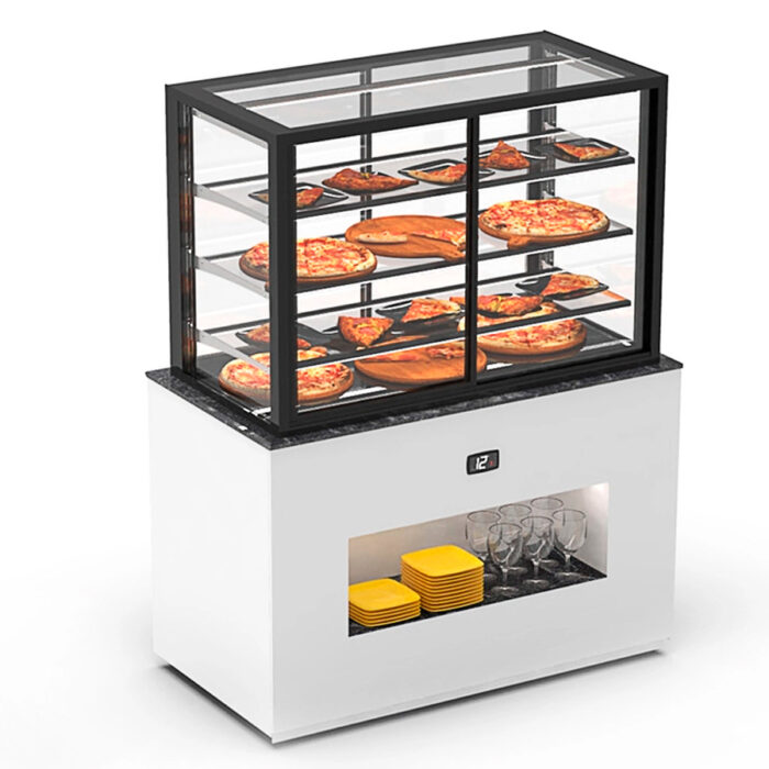 Buffet Caliente Cristal Recto 3 Estantes 1300x700x1720h mm BUF120-80CA Sayl - Imagen 1