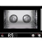 Horno Eléctrico de Panadería con Capacidad para 4 Bandejas de 600x400 o 4 Bandejas Gn 1/1 con Doble Turbina y Apertura de Puerta Lateral RXL 604 Plus Fm