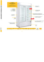 Armario Expositor de Congelación 2 Puertas de Cristal 1240 Litros 5 Estantes 1220x700x1980h mm KFR 1240 N Horekus - Imagen 2