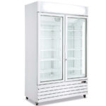 Armario Expositor de Congelación 2 Puertas de Cristal 1240 Litros 5 Estantes 1220x700x1980h mm KFR 1240 N Horekus