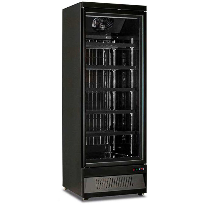 Armario Expositor de Congelación Negro 1 Puerta de Cristal 560 Litros 5 Estantes 750x760x1997h mm KMR 75-N-B Horekus - Imagen 1
