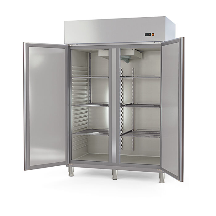Armario de Congelación Vertical 2 Puertas Opacas 6 Estantes GN 2/1 - 1404 Litros Gama SNACK 1350x850x2130h mm AGA2-140-N Horekus - Imagen 1