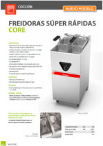 Freidora Super Rápida Eléctrica con Grifo de Vaciado 25/28 Litros 2 Cestas Modular Gama Core 600x600x900h mm C600 Valentine - Imagen 3