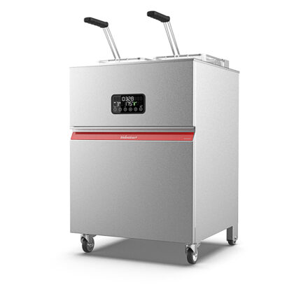 Freidora Super Rápida Eléctrica con Grifo de Vaciado 25/28 Litros 2 Cestas Modular Gama Core 600x600x900h mm CS600 Valentine