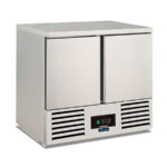 Mesa Refrigerada Acero Inoxidable 2 Puertas Opacas 257 Litros 3 Estantes 900x700x870h mm KSF-901 Horekus