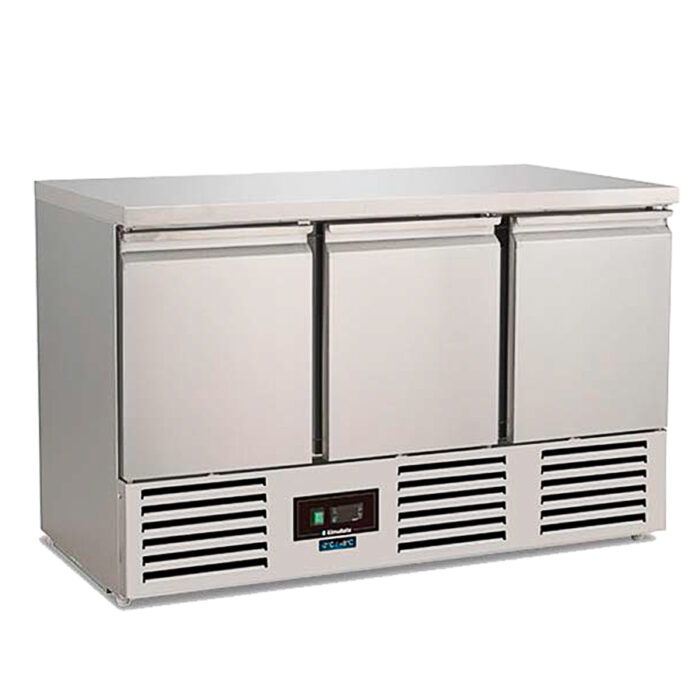 Mesa Refrigerada Acero Inoxidable 3 Puertas Opacas 400 Litros 4 Estantes 1368x700x8700h mm KSF-903 Horekus - Imagen 1