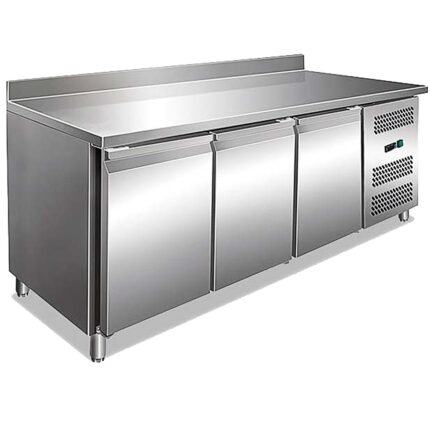 Mesa Refrigerada Acero Inoxidable 3 Puertas Opacas 361 Litros 1795x700x960h mm KBJ18-70 Horekus