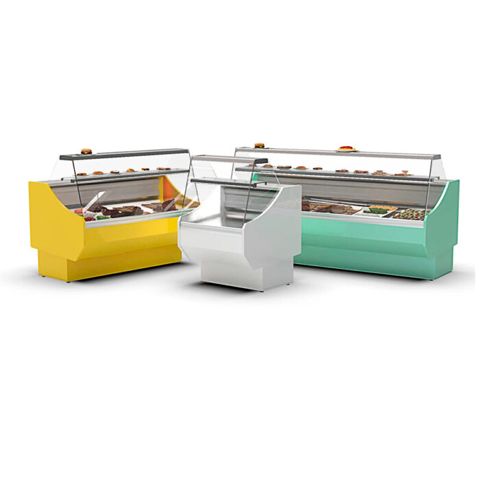 Vitrina Expositora Refrigerada con Reserva para Charcutería y Carnicería Cristal Recto Gama PREMIUM 80/90 - 1060x800x1230h mm VHIP-25-80 Horekus - Imagen 1
