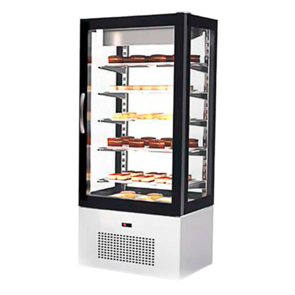 Vitrina Expositora Refrigerada para Pastelería 1 Puerta de Cristal 420 Litros 5 Estantes 620x660x1960h mm AVV6P Horekus