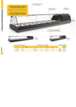 Vitrina Expositora Refrigerada para Tapas 6 Bandejas GN 1/3x40 Cristal Curvo Sobremesa 1438x395x245h mm V6SA Horekus - Imagen 2