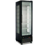Vitrina Expositora de Congelación para Pastelería 1 Puerta de Cristal 418 Litros en Negro 6 Estantes 600x700x2020h mm KFR-410-N-B Horekus