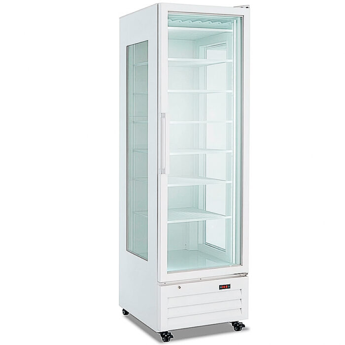 Vitrina Expositora de Congelación para Pastelería 1 Puerta de Cristal 418 Litros en Blanco 6 Estantes 600x700x2020h mm KFR-410-N-W Horekus - Imagen 1