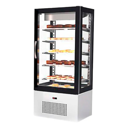 Vitrina Expositora de Congelación para Pastelería 1 Puerta de Cristal 420 Litros 5 Estantes 620x660x1960h mm AVV6NF Horekus