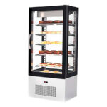 Vitrina Expositora de Congelación para Pastelería 1 Puerta de Cristal 420 Litros 6 Estantes 620x660x1960h mm AVV6N Horekus