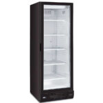 Armario Expositor de Congelación 1 Puerta de Cristal Negro 382 Litros 5 Estantes 640x670x1875h mm KFR 372 V-B Horekus