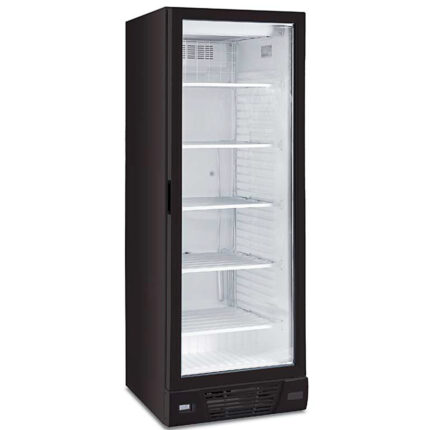 Armario Expositor de Congelación 1 Puerta de Cristal Negro 382 Litros 5 Estantes 640x670x1875h mm KFR 372 V-B Horekus