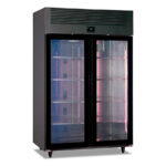 Armario de Maduración de Carne Negro 2 Puertas de Cristal 1010 Litros 8 Estantes 1280x800x1985h mm KAGER 2 Horekus