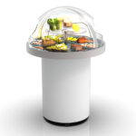 Buffet Isla Refrigerada Circular 360º 1 Estante Cristal Curvo 950x950x1350h mm BUF360P Sayl