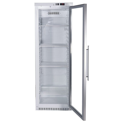 Armario Expositor de Refrigeracion 395 Litros 1 Puerta Cristal 4 Estantes 626x742x1865h mm MAR460 PV BL Corequip