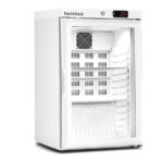 Mini Armario Expositor Refrigerado 1 Puerta de Cristal 49 Litros en Lacado Blanco 2 Estantes Gama MINI PREMIUM 450x470x740h mm A0MCP  Horekus
