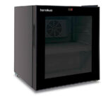 Mini Armario Expositor Refrigerado 1 Puerta de Cristal 50 Litros Lacado en Negro 1 Estante Gama MINI ECO 435x486x500h mm KL 50 FL B Horekus