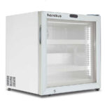 Mini Armario de Congelación 1 Puerta de Cristal 55 Litros Lacado en Blanco 2 Estantes Gama MINI ECO 595x545x616h mm KFR 55 FL W Horekus