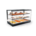 Vitrina Expositora Caliente Baño María para Tapas 4 Bandejas GN 1/3 X 40 Cristal Recto Sobremesa Gama LOGIC TRIPLE 840x395x460h mm CLO24B-2 Sayl