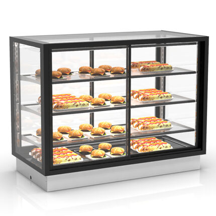 Vitrina Expositora Caliente Integra Drop-In Cristal Recto 3 Estantes 1200x600x815h mm DP-120-80CA Sayl