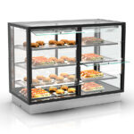 Vitrina Expositora Caliente Integra Drop-In Cristal Recto 3 Estantes 1200x600x815h mm DP-120-80CS Sayl