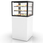 Vitrina Expositora Caliente Integra con Base Cristal Recto 2 Estantes  600x600x1400h mm IN60/50-140C Sayl