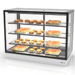 Vitrina Expositora Caliente Sobremostrador Integra Compacta Cristal Recto 3 Estantes 1200x600x950h mm IN-120-90C Sayl