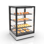 Vitrina Expositora Caliente Sobremostrador  Integra Compacta Cristal Recto 3 Estantes 600x600x950h mm IN-60-90C Sayl
