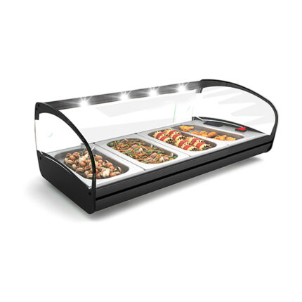 Vitrina Expositora Caliente para Tapas Shark 1p Baño Maria CK4 Sayl