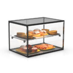 Vitrina Expositora Neutra para Pastelería 1 Estante Cristal Recto Sobremesa 555X390X375h mm EP36SL Sayl