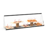 Vitrina Expositora Neutra para Pastelería Cristal Recto Sobremesa Gama Pitágoras 1120X340X240h mm ESR36-B Sayl