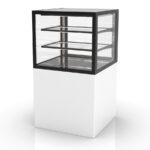 Vitrina Expositora Caliente Integra con Base Cristal Recto 2 Estantes 600x600x1100h mm IN60/50-110C Sayl