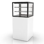 Vitrina Expositora Neutra para Pastelería Integra con Base Cristal Recto 2 Estantes 600x600x1400h mm IN60/50-140N Sayl