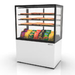Vitrina Expositora Neutra para Pastelería Integra con Base Cristal Recto 3 Estantes 1000x600x1400h mm IN100/80-140N Sayl