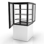 Vitrina Expositora Neutra para Pastelería Integra con Base Cristal Recto 3 Estantes 600x600x1400h mm IN60/80-140NA Sayl