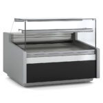 Vitrina Expositora Refrigerada con Reserva para Carnicería y Charcutería Cristal Recto Evaporador Estático Serie JUNIPER VE-9-RC 1505x960x1235h mm VE-9-15-RC Docriluc
