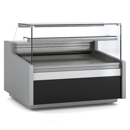 Vitrina Expositora Refrigerada con Reserva para Carnicería y Charcutería Cristal Recto Evaporador Estático Serie JUNIPER VE-9-RC 1505x960x1235h mm VE-9-15-RC Docriluc