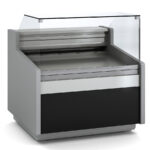 Vitrina Expositora Refrigerada con Reserva para Carnicería y Charcutería Cristal Recto Evaporador Ventilado Serie JUNIPER VE-9-RCB 1025x960x1150h mm VE-9-10-RCB-TF Docriluc