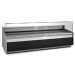 Vitrina Expositora Refrigerada con Reserva para Carnicería y Charcutería Cristal Recto Evaporador Estático Serie JUNIPER VE-9-RCB 2945x960x1150h mm VE-9-30-RCB Docriluc